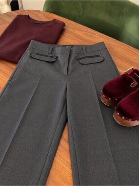 Robert Rodriguez Gray Tailored Trousers Size 10